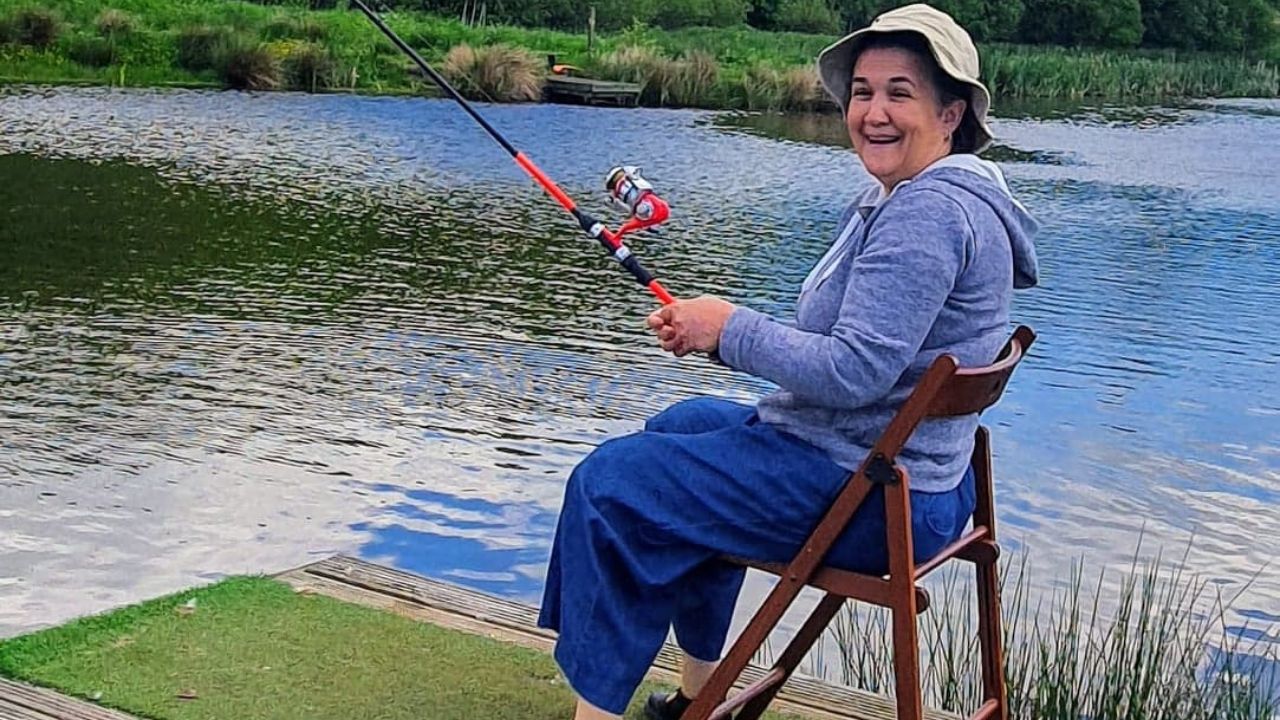 Helen fishing
