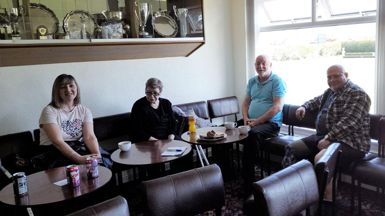 troopers drinking tea at Lanarkshire ampu-teas
